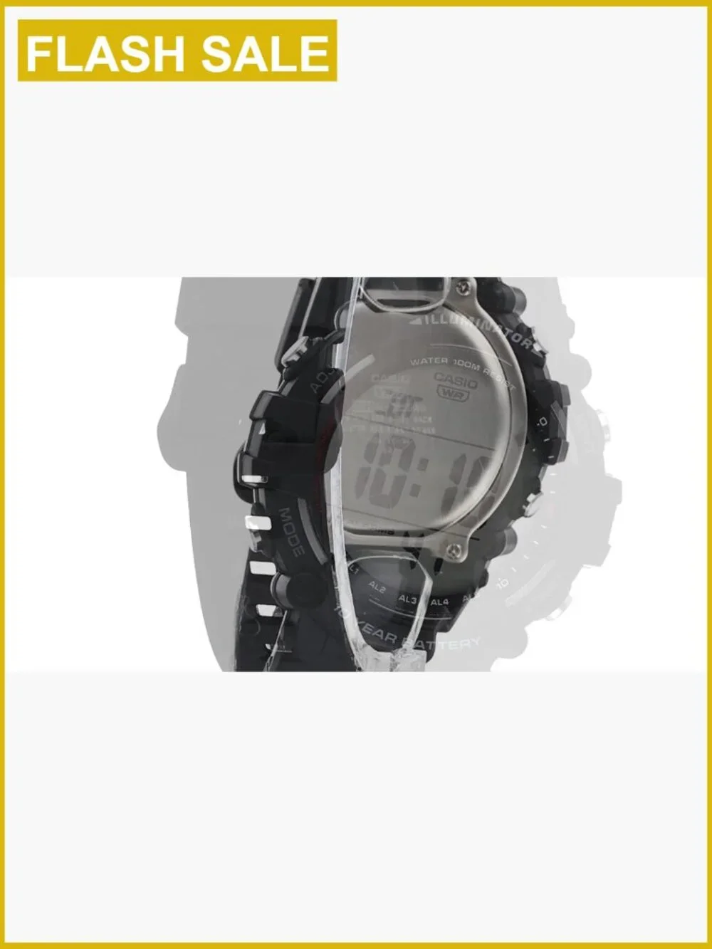 Men's Digital Sport Watch 10-Year Battery LED Backlight 100M Water Resistant 5